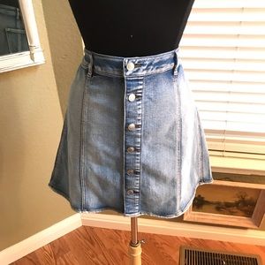 NWT Button Front Light Denim Skirt.